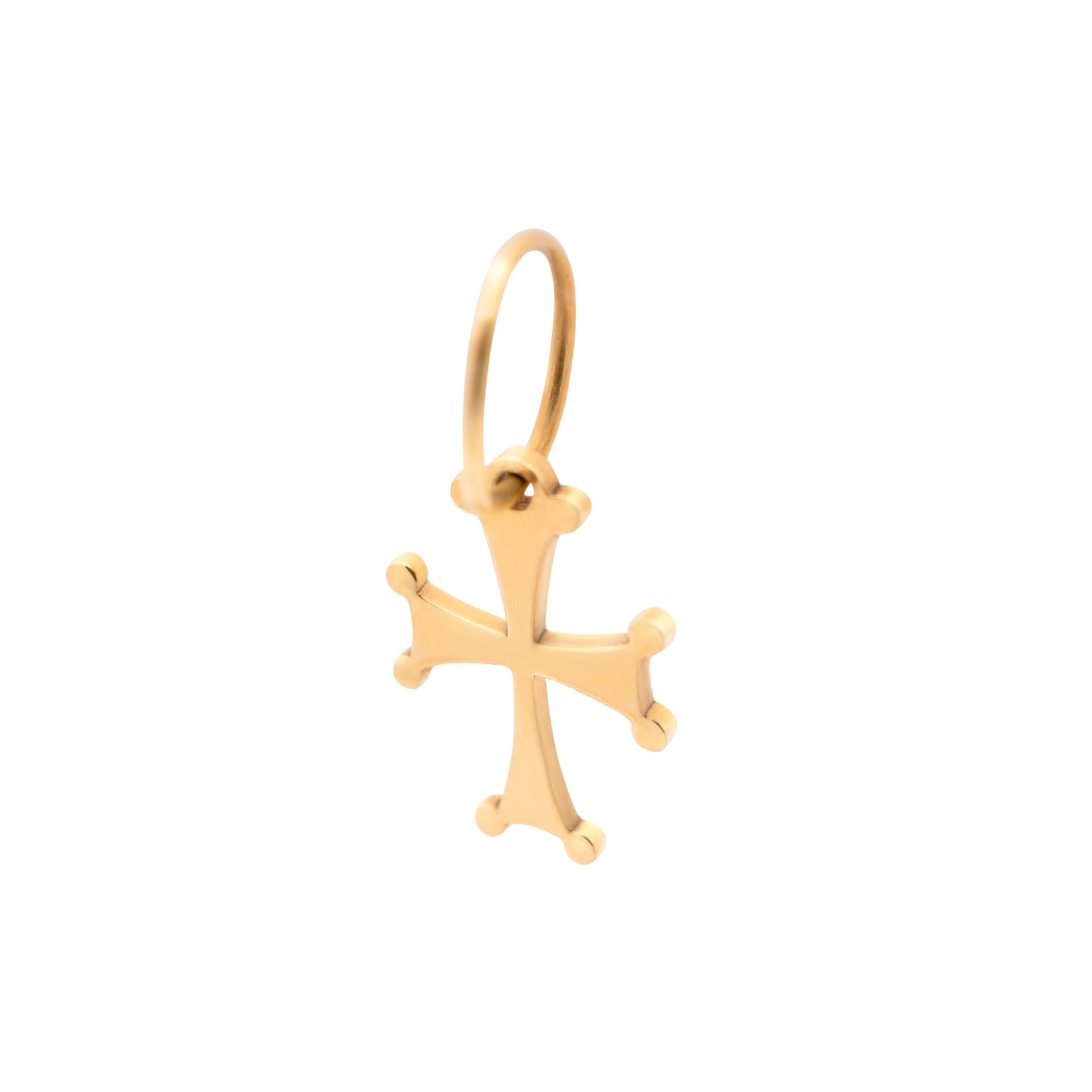 Par de pingentes cruz grega em ouro amarelo 18k | Fabi Jorge