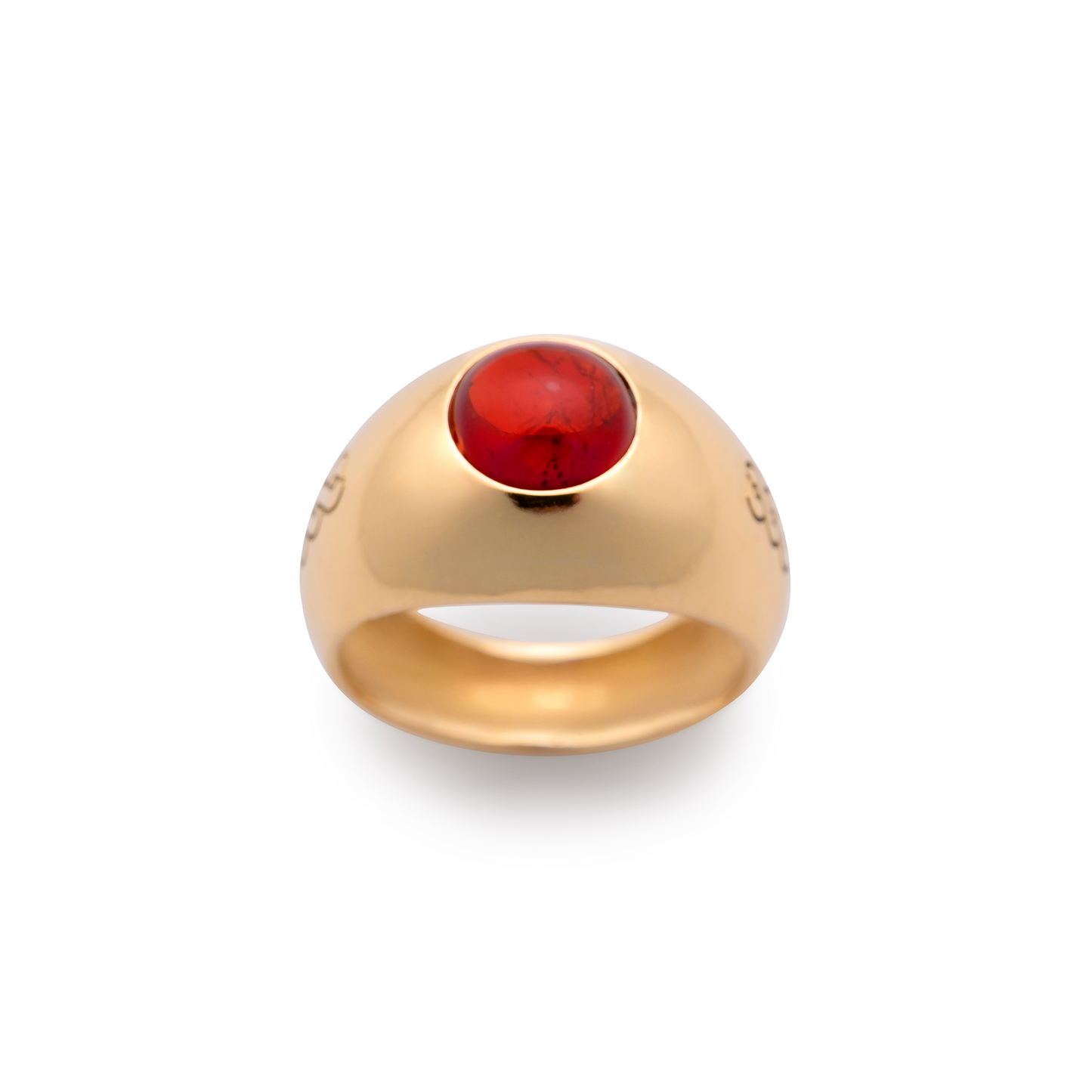 Anel Aegean em ouro amarelo 18k com granada | Fabi Jorge