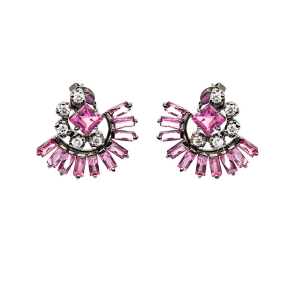 Avalon Carre Pink Tourmaline Earrings
