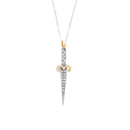 Diamond Dagger Pendant Necklace