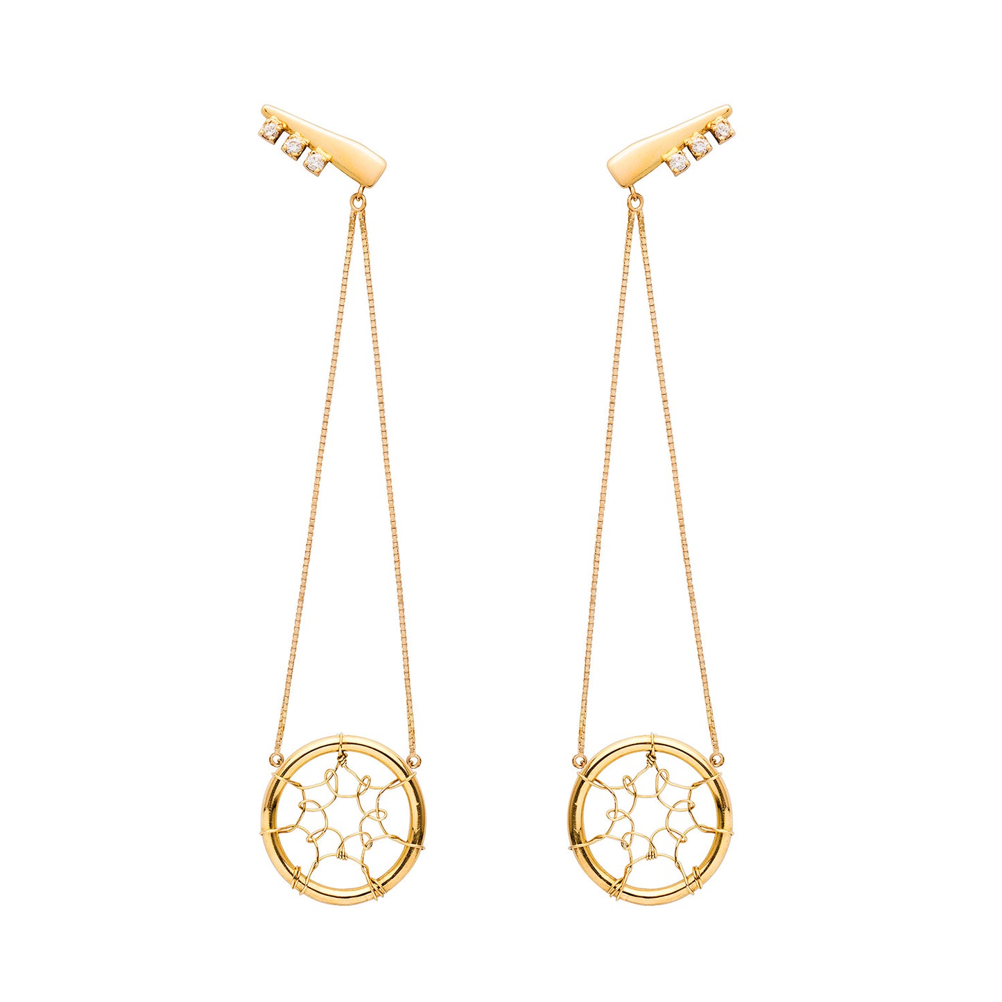 Dream Filter Long Earrings with Chains