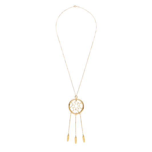 Gold Dream Catcher Necklace