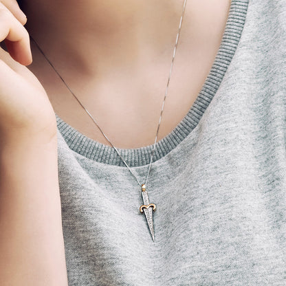 Diamond Dagger Pendant Necklace